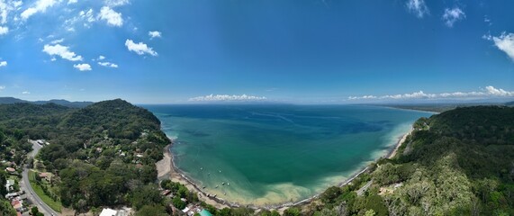 Aerial View of the Tarcoles Bay and the Ocean in Costa Rica near Jaco and Puntarenas