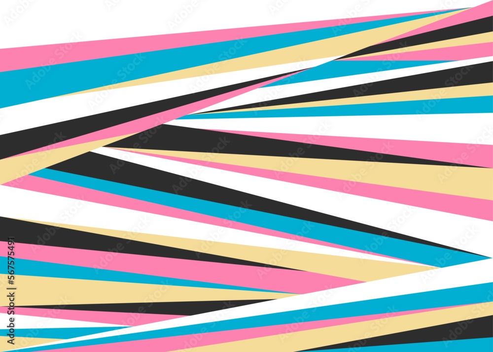 Poster abstract background with gradient and colorful irregular stripes pattern