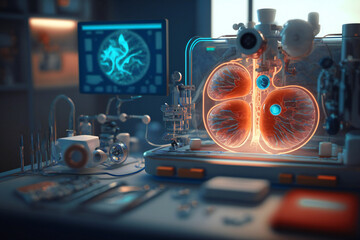 Fototapeta premium AI is revolutionizing the healthcare industry
