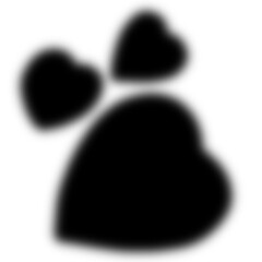 valentine heart black shadow, drop shadow