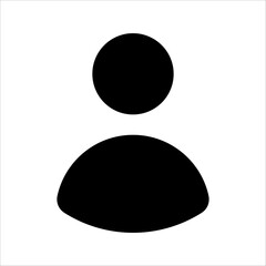 Black Glyph Contact Icon