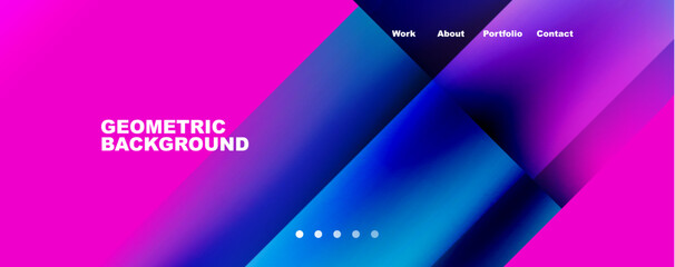 Abstract background - squares and lines composition created with lights and shadows. Technology or business digital template