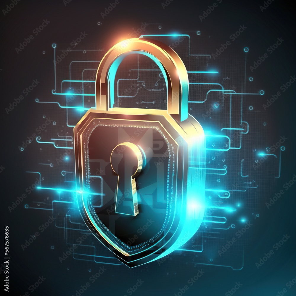Poster internet network security, user privacy security and encryption, secure internet access future techn