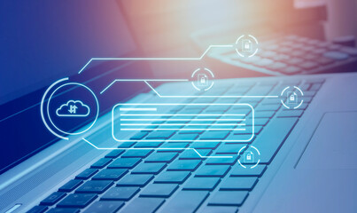 digital documents and data files sharing with cloud storage