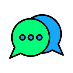 Obraz premium Lineal Color Contact Icon