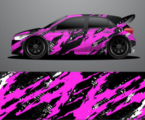 car wrap vector designs with abstract grunge background for vehicle branding