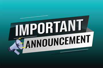 important announcement word concept vector illustration lines modern futuristic 3d style for landing page template ui web mobile app poster banner flyer background gift card coupon label wallpaper