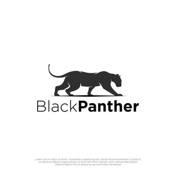 panther silhouette logo vector illustration