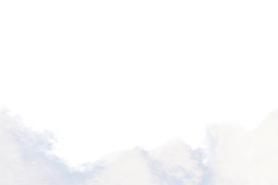 3d render white clouds isolate on transparent PNG background. white smoke render effect.