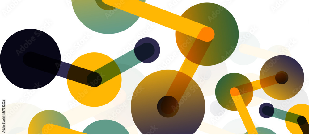 Poster Network concept abstract background. Dots connection. Big data idea. Business template for wallpaper, banner, background or landing