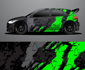 car wrap vector designs with abstract grunge background for vehicle branding