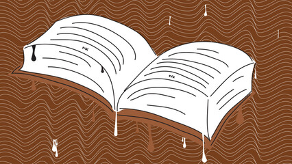 Graffiti Book Background. Abstract modern education street art decoration performed in urban painting style.