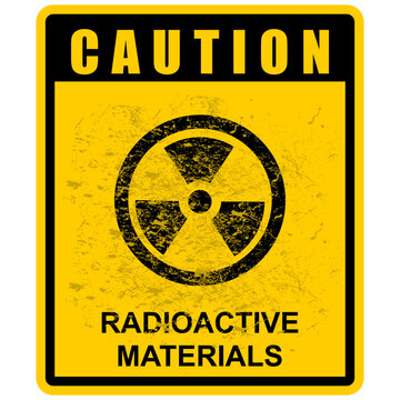 Caution, Radioactive Material, radiation warning sign