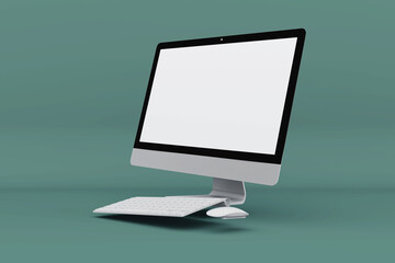 Modern office computer mockup