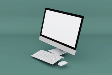 Modern desktop screen mockup