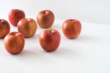 an appetizing bright red apple.