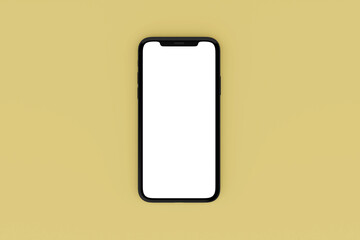 Customizable high quality blank mobile mockups in top view