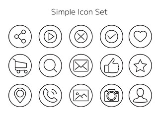 シンプルなアイコンセット　ビジネス