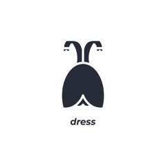 Obraz premium Vector sign dress symbol is isolated on a white background. icon color editable.