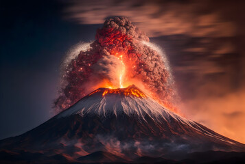 Powerful Volcanic Eruption - obrazy, fototapety, plakaty