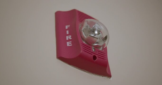 Close Up of a Fire Alarm Notification System