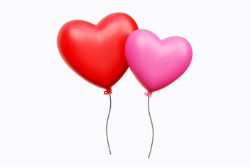 Fototapeta na wymiar 3d Love Balloon, Valentine 3d Illustration