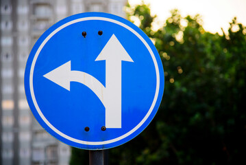 arrow sign on the road