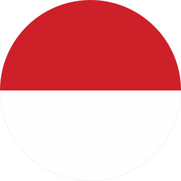Monaco flag round shape 2023020232