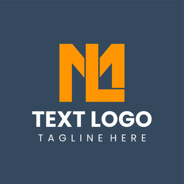 cool ml letters logo vector