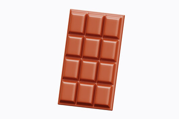 3d Chocolate Bar, Valentine 3d Illustration