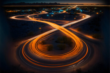 road in night