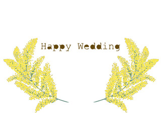 ミモザ　結婚式用イラスト