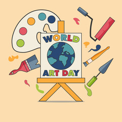 world art day design poster