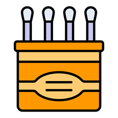 Cotton Swab Filled Line Icon