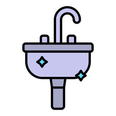Sink Filled Line Icon