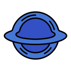 Black Hole Filled Line Icon