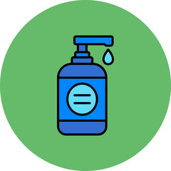 Obraz premium Hand Soap Multicolor Circle Filled Line Icon