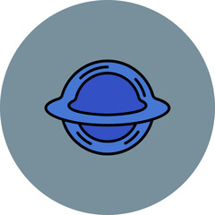 Black Hole Multicolor Circle Filled Line Icon