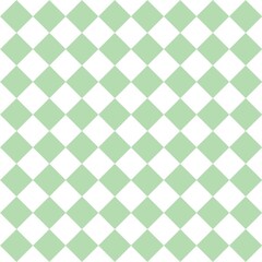 Geometric square diamond seamless pattern, green and white, can be used in decorative design. fashion clothes Bedding sets, curtains, tablecloths, notebooks, gift wrapping paper
