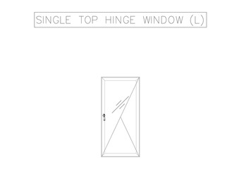 2D Casement Windows Top View