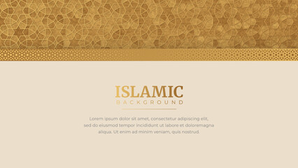 Islamic Arabic Arabesque Mosaic Pattern Background Design Template