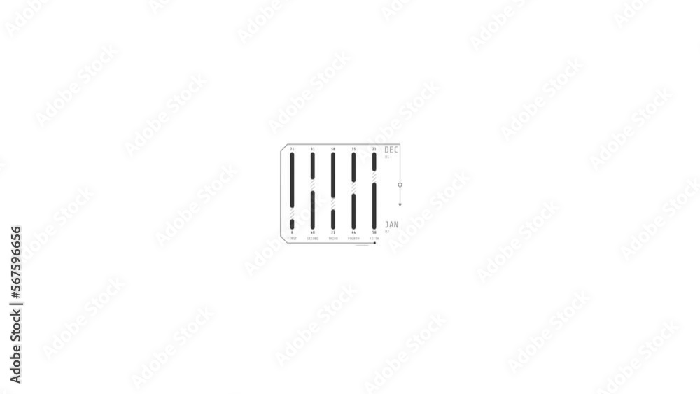 Poster animated hud infographic element business graph data.