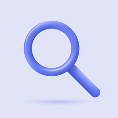 3d medical magnifier icon. First aid. Realistic medical equipment. Healthcare element for mobile concepts and web apps. Modern vector illustration in cartoon style.