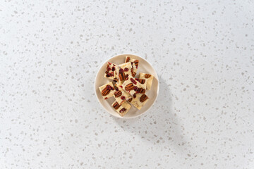 Homemade White Chocolate Cranberry Pecan Fudge