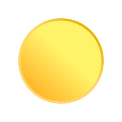 The yellow 3D huge dot on white background.
