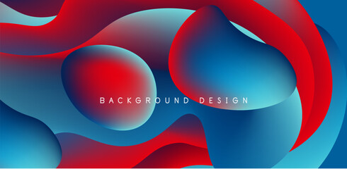 Abstract background fluid bubbles and wave elements. Template for covers, templates, flyers, placards, brochures, banners
