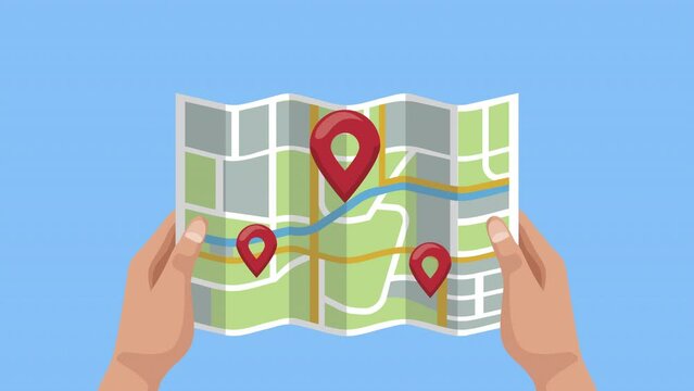 pin pointer location in paper street map