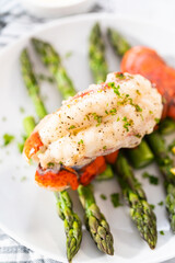 Garlic lobster tails