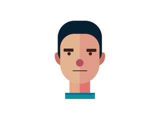 Cartoon style Emoji character. boy profile photo icon, man portraits. User photo. Perfect for coloring book, textiles, icon, web, painting, book, t-shirt print. flat face design character isolated.