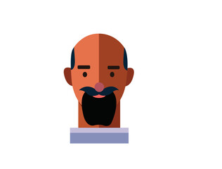 Cartoon style Emoji character. boy profile photo icon, man portraits. User photo. Perfect for coloring book, textiles, icon, web, painting, book, t-shirt print. flat face design character isolated.